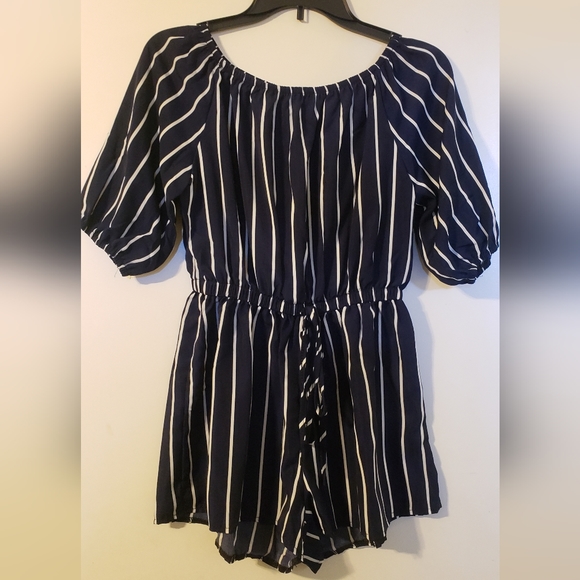 Urban Mix Off the Shoulder Cover Up Romper - Picture 1 of 4